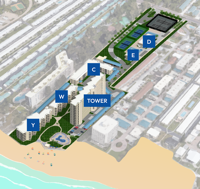 Aerial view property map of Sarasota Surf and Racquet Club